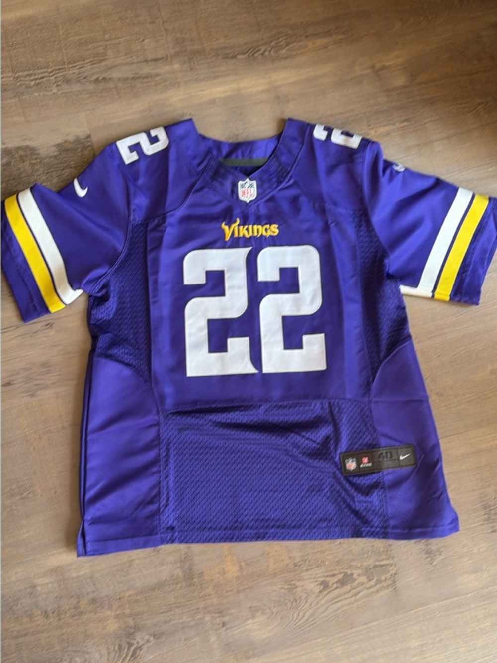 Nike Purple Minnesota Vikings #22 Harrison Smith. On field.